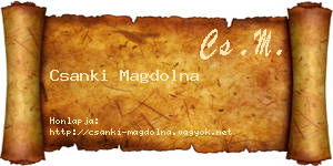 Csanki Magdolna névjegykártya