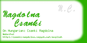 magdolna csanki business card